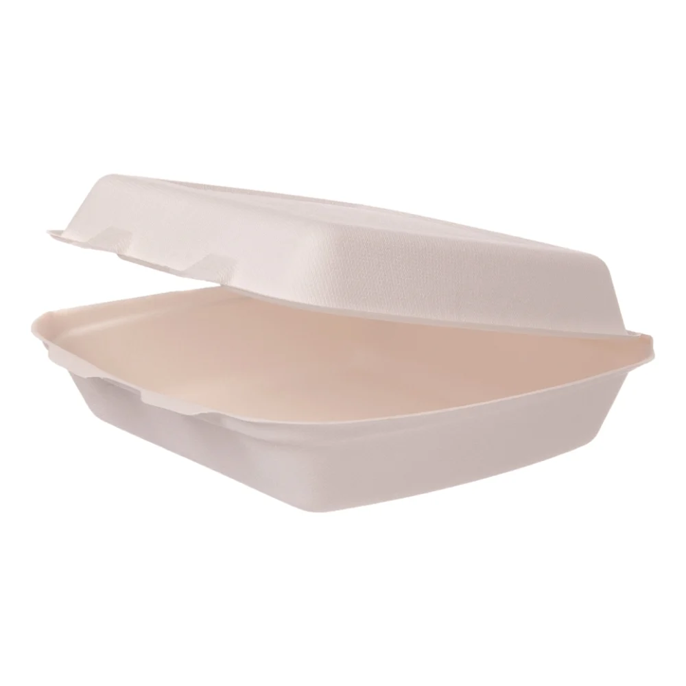 Menüboxen | Bagasse | 244x208x70mm | ungeteilt | natur