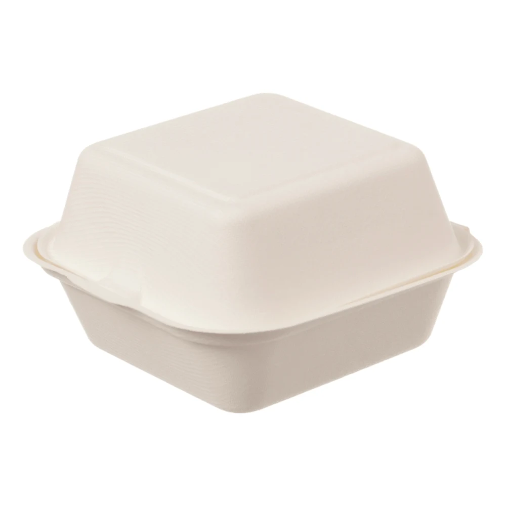Hamburger-Boxen | Bagasse | 157x150x80mm | IP6 | natur