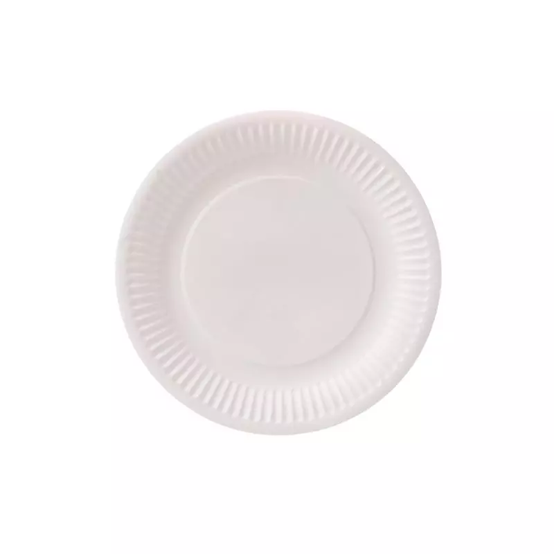 Pappteller/Einwegteller | rund | Frischfaser | weiß