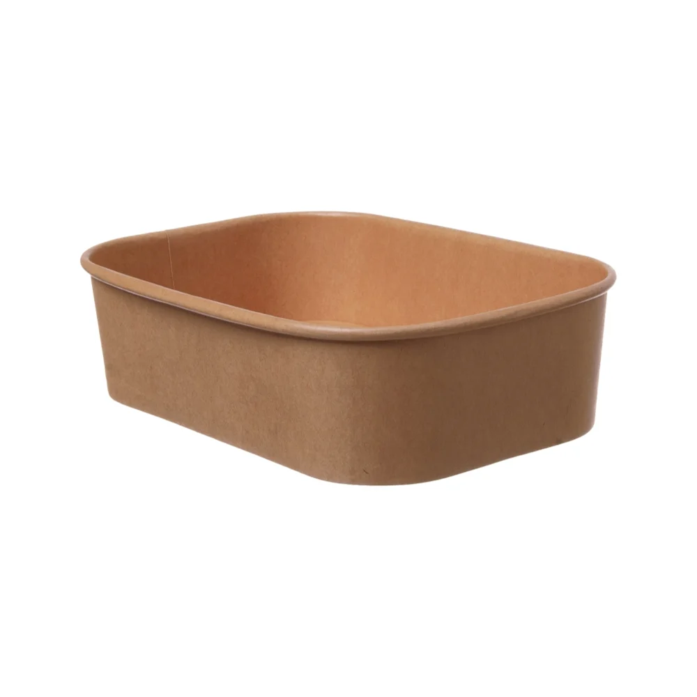 Salatschalen "PE" | Kraftpapier | rechteckig | braun