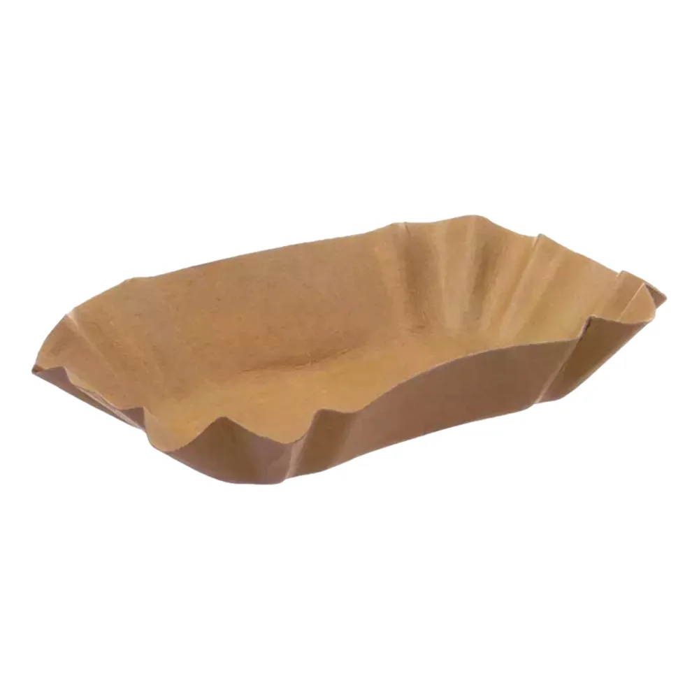 Pommesschalen/Pappschalen | Papier | oval | braun