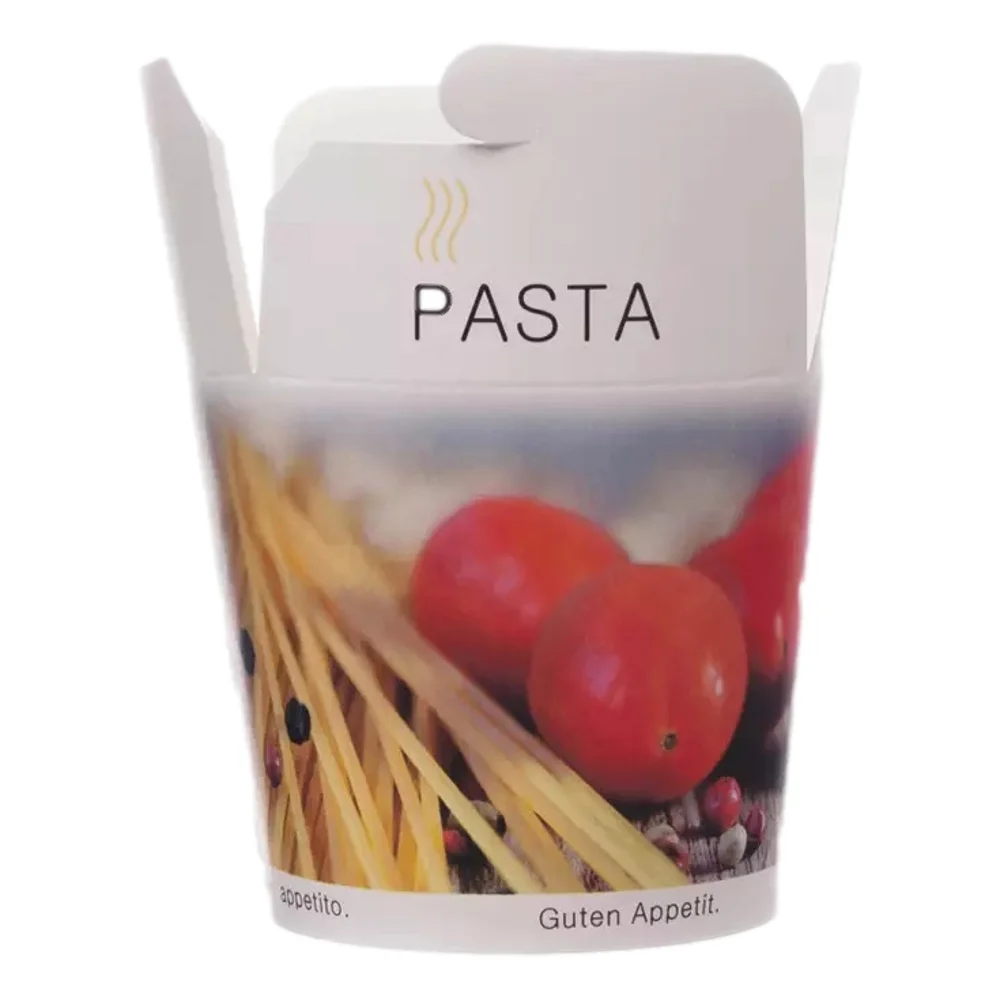 Pastaboxen | Karton | 710ml | rund | weiß