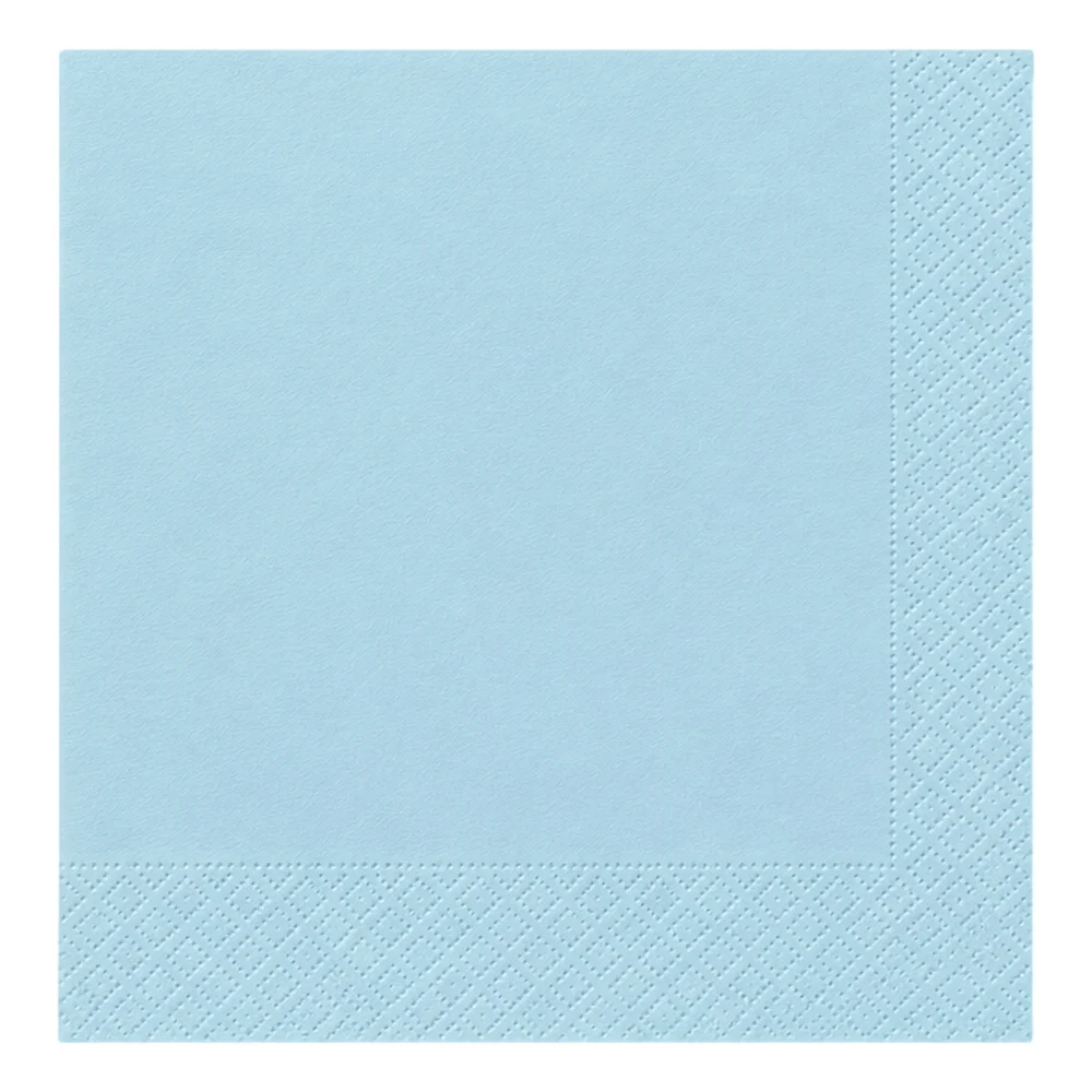Tissue Serviette 1/4 Falz in hellblau