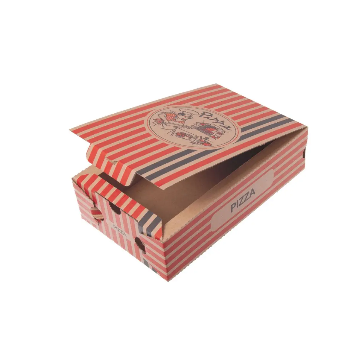 Pizzakarton "Calzone" | 27x17x7cm | braun