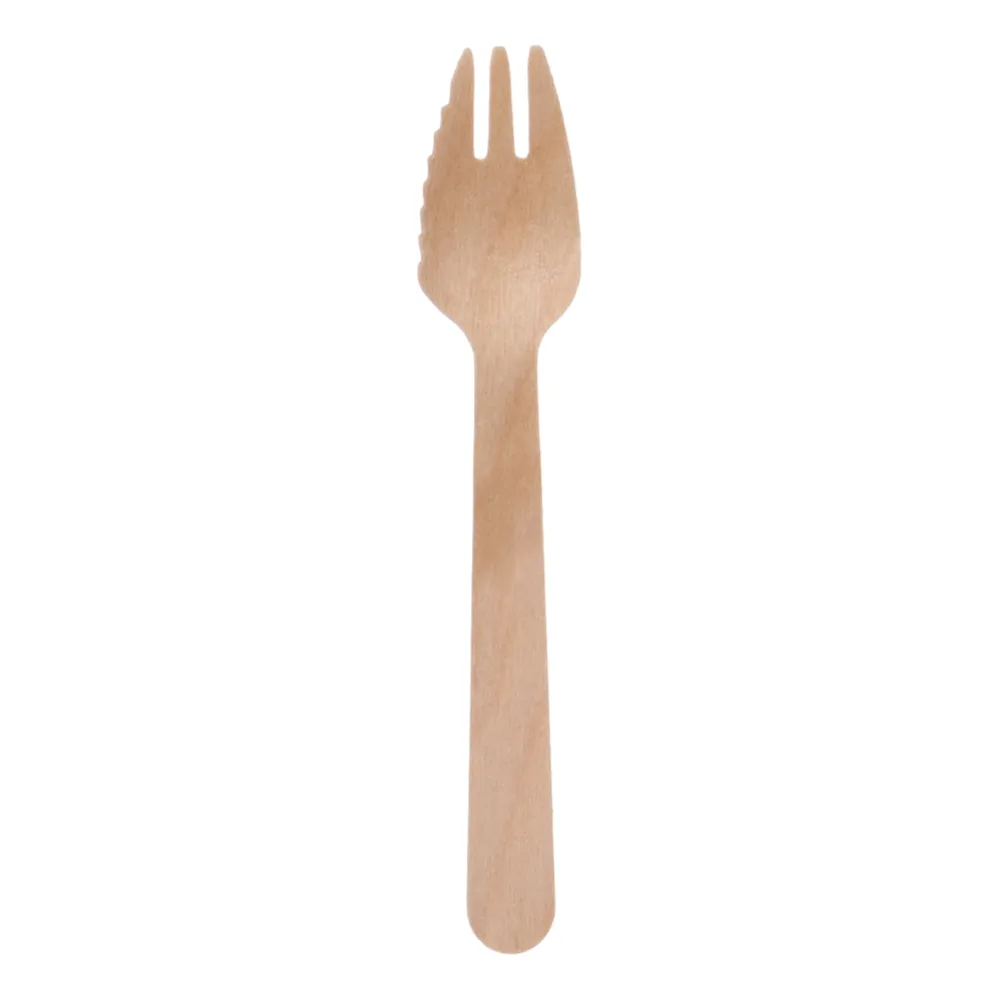Holz-Gabel mit Schneide | Holz | 13,5cm | natur