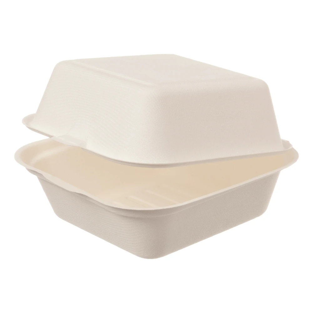 Hamburger-Boxen | Bagasse | 157x150x80mm | IP6 | natur