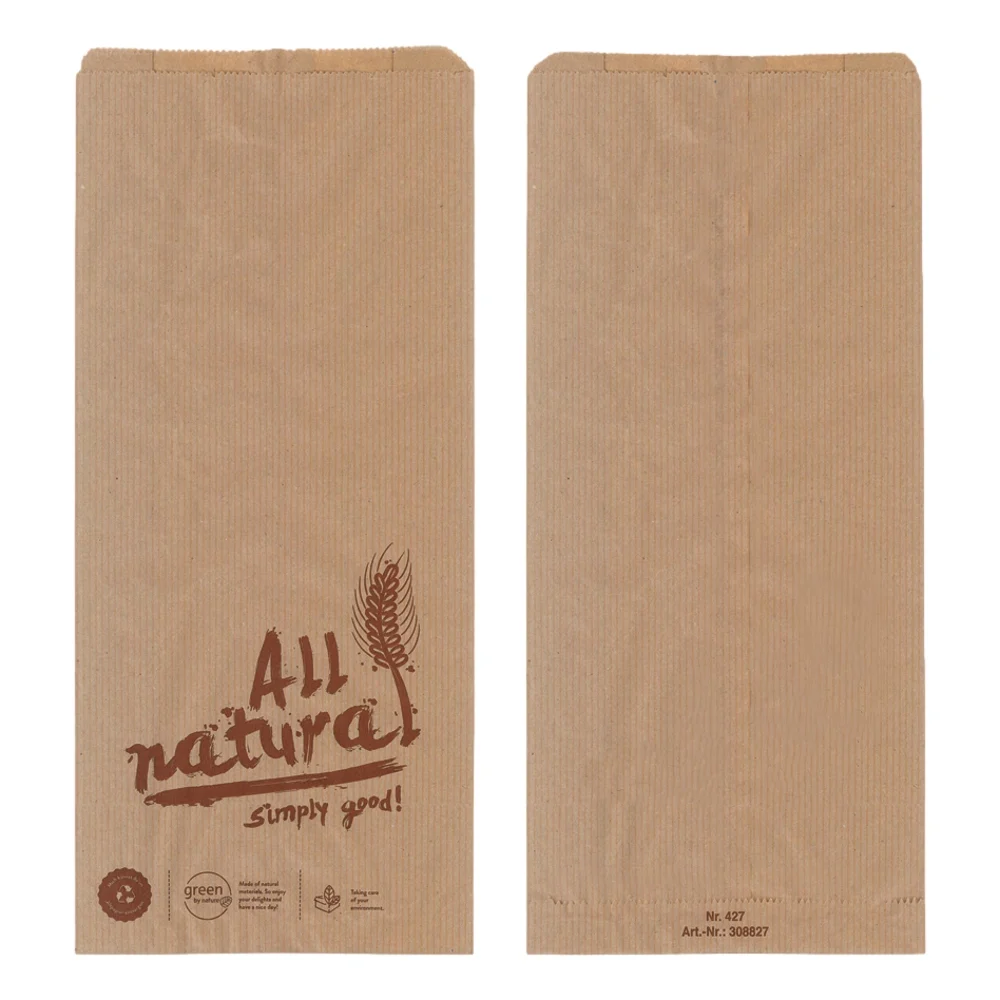 Faltenbeutel 'All Natural' | Kraftpapier | 16+6x36cm | braun