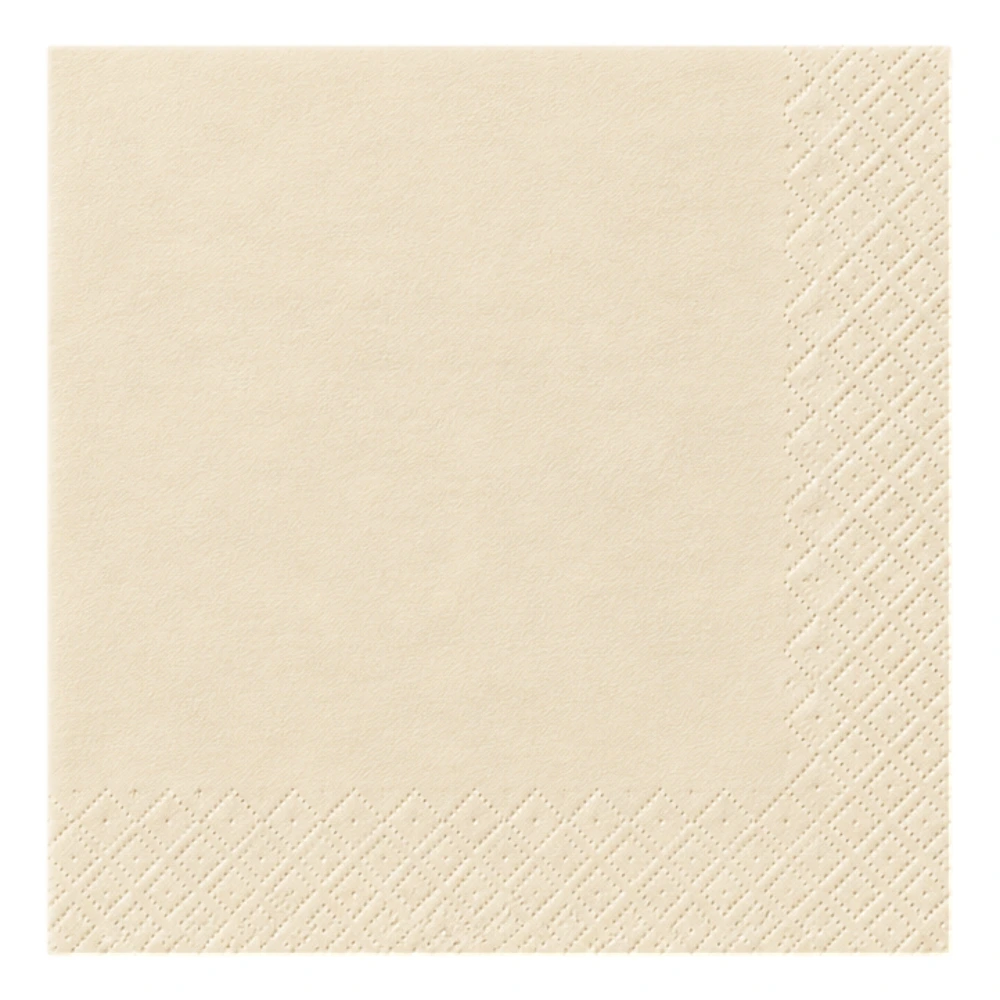 Tissue Serviette 1/4 Falz in creme