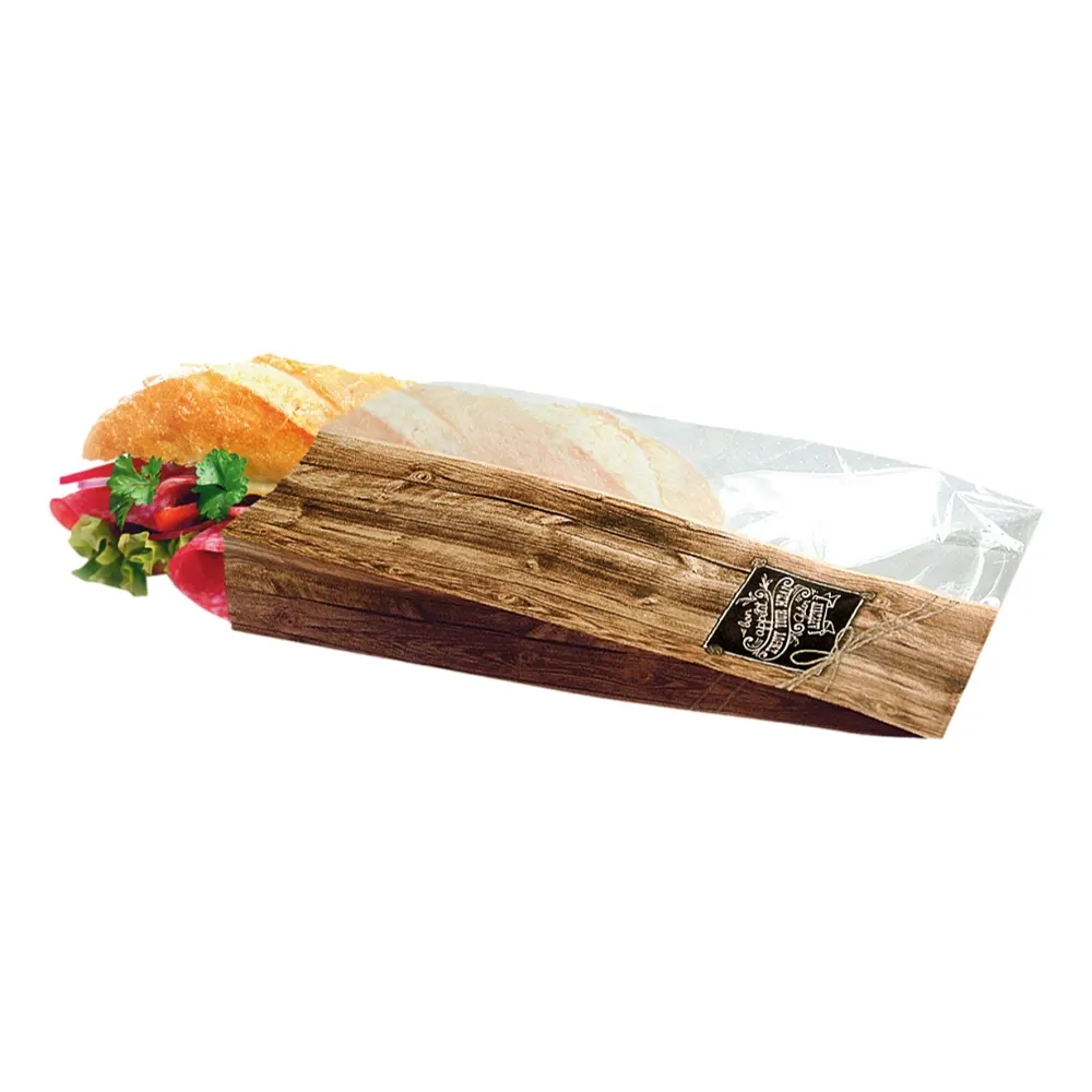 Bäckerbeutel "Enjoy" mit Sichtfenster | Kraftpapier | 120x50x280mm | natur
