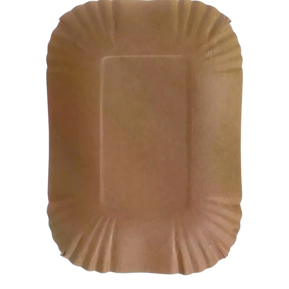 Pommesschalen Bio-41 | Papier | 130x175x30mm | rechteckig | braun