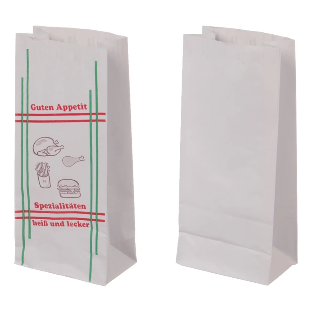 Hähnchenbeutel 'Guten Appetit' | Aluminium | 1/2 | weiß