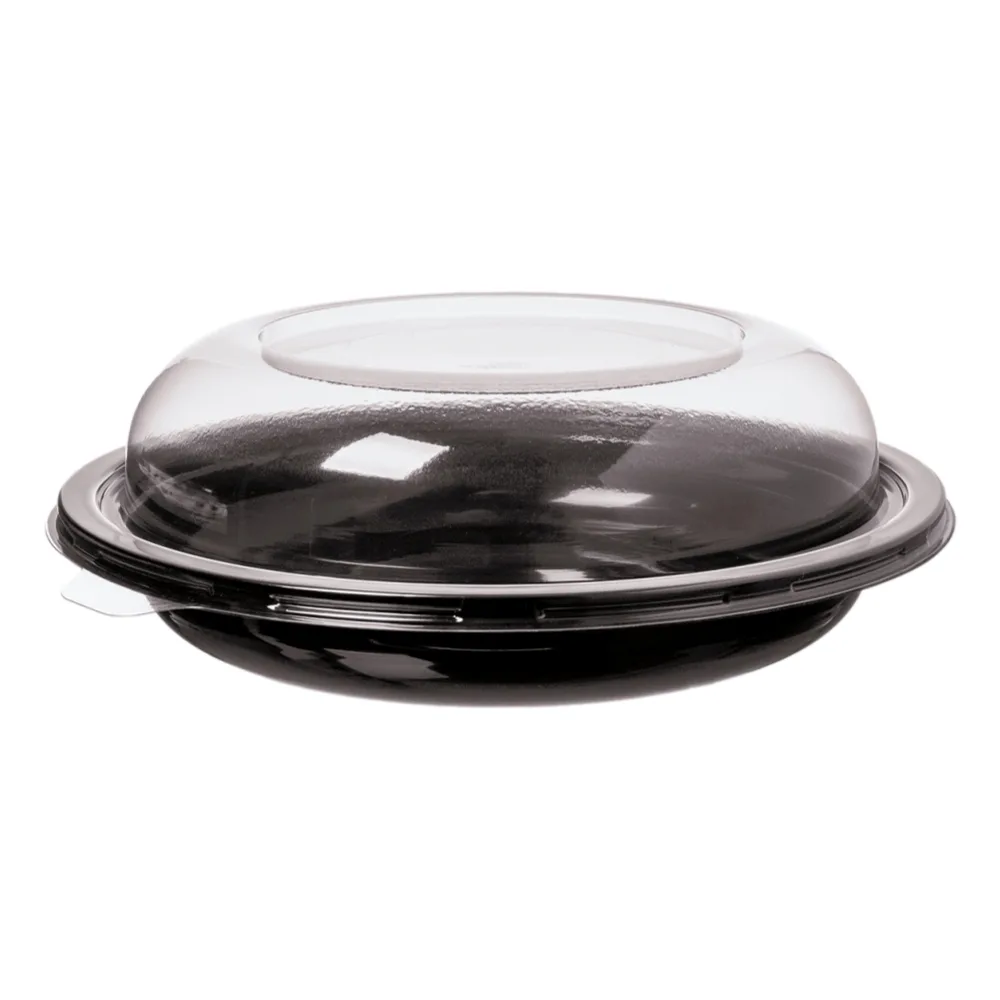 Salatschalen m. Deckel | PET | 750ml | schwarz