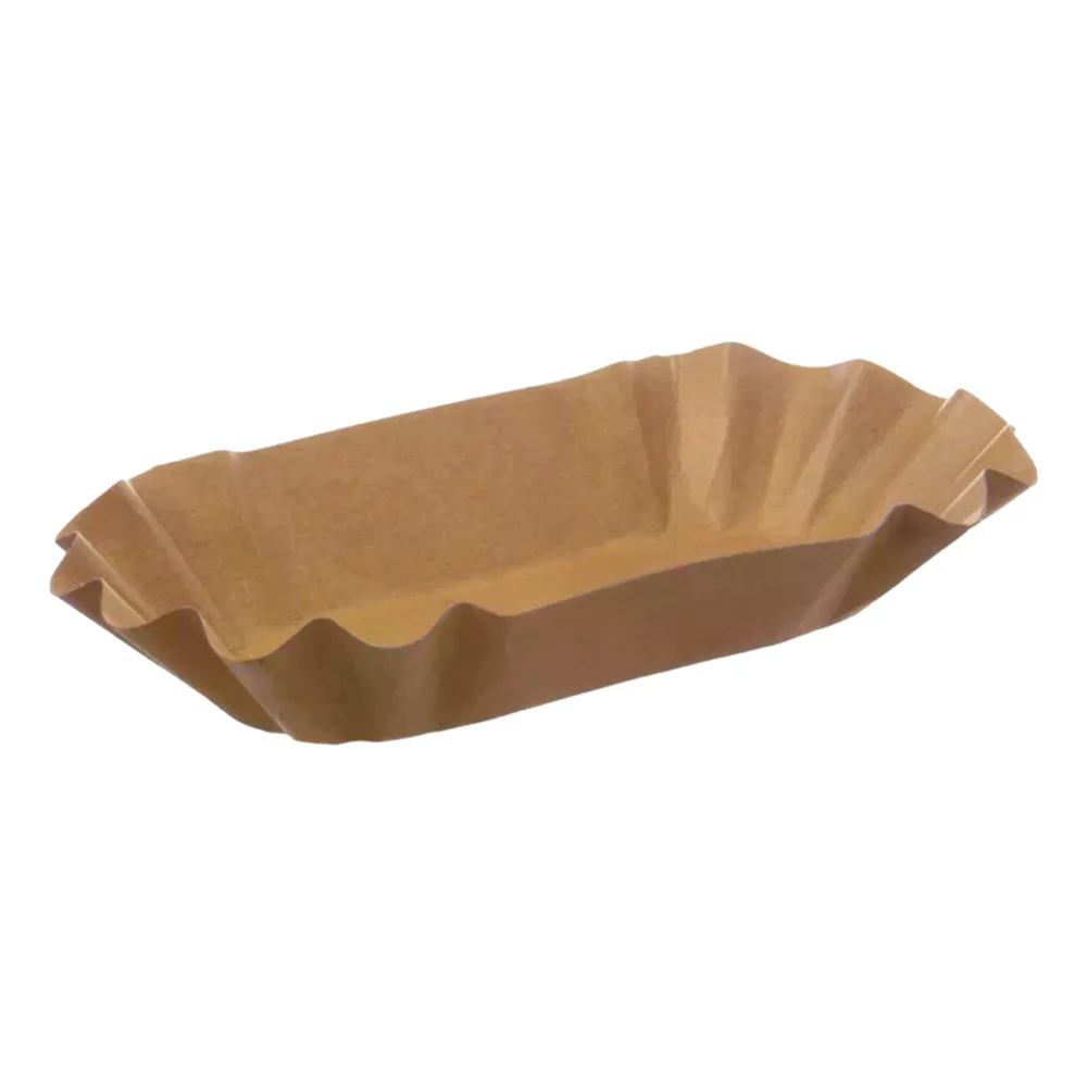 Pommesschalen Bio-51 | Papier | 90x140x30mm | oval | braun