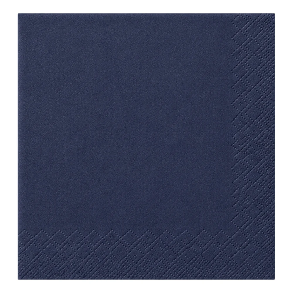 Tissue Serviette 1/4 Falz in dunkelblau