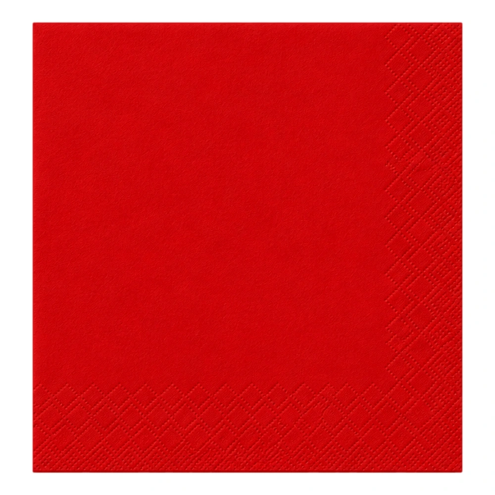Tissue Serviette 1/4 Falz in rot