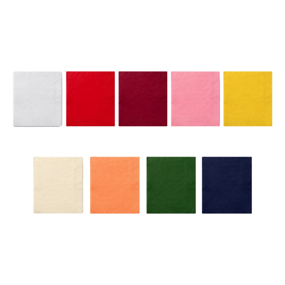 Tissue Servietten 1/4 Falz in verschiedenen Farben