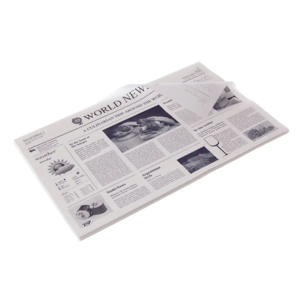 Pergamentersatz "Newspaper" | Pergamentersatz | 1/8 Bogen | weiß