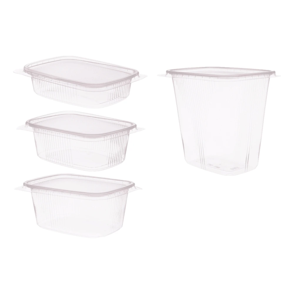 Verpackungsbecher mit Deckel | eckig | PP | transparent