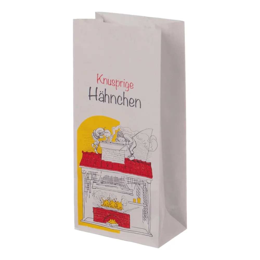 Hähnchenbeutel 'Max & Moritz' | Aluminium | 1/2 | weiß - vorne
