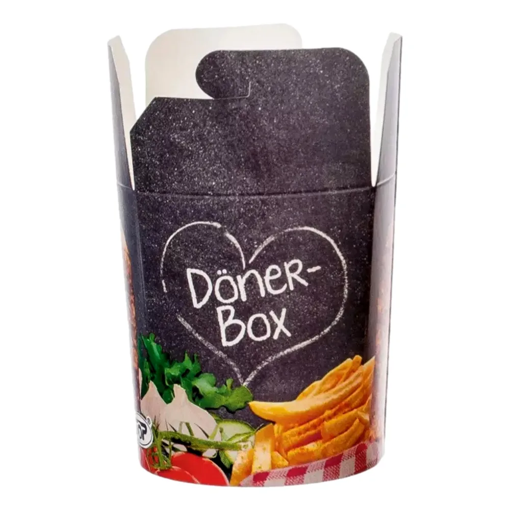 Dönerboxen | Karton | 480ml | rund | Neutraldruck