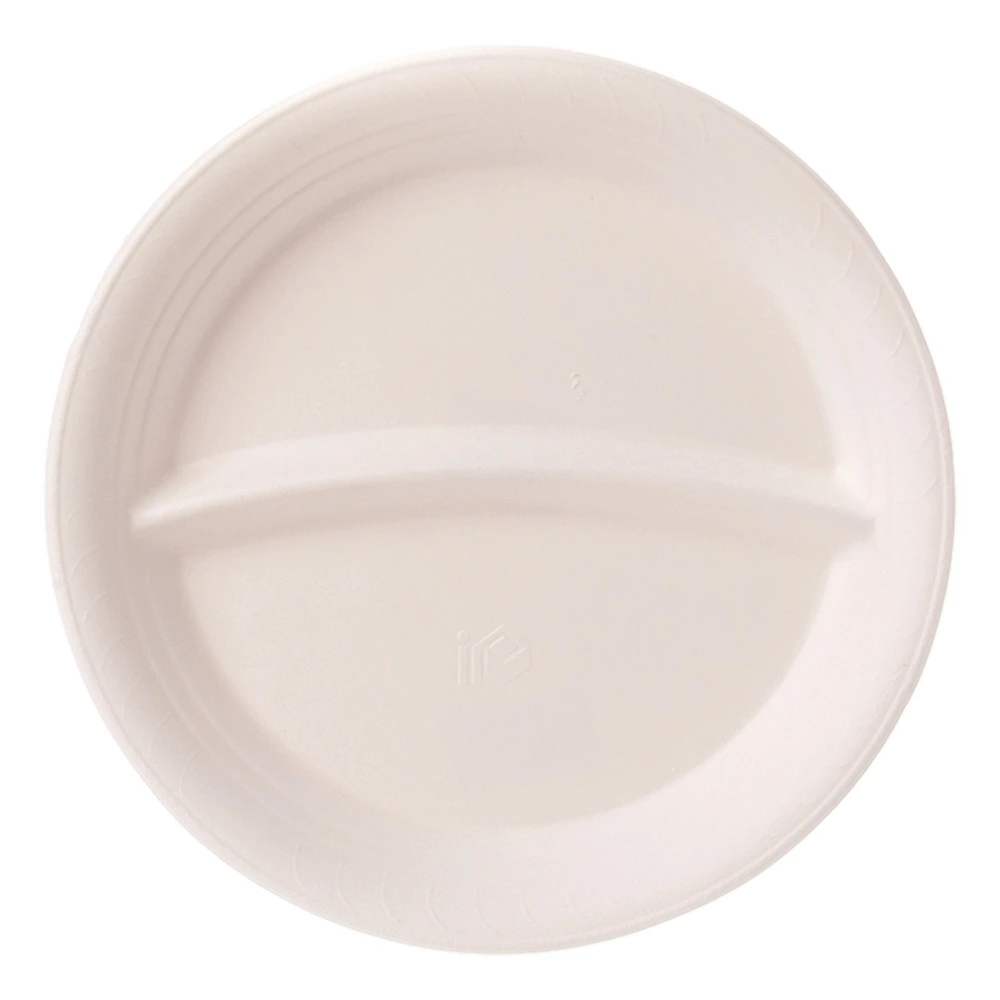 Menüteller | Bagasse | Ø225mm | 2-geteilt | natur