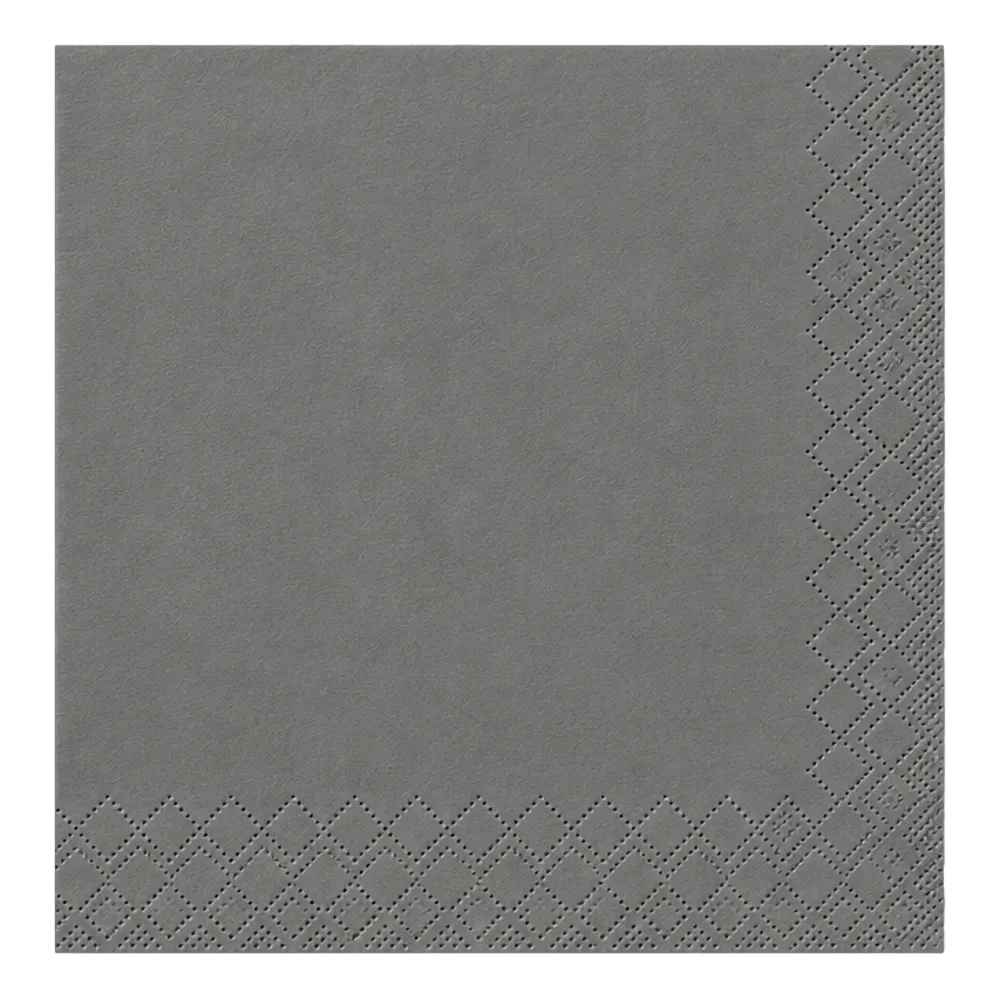 Tissue Serviette 1/4 Falz in grau