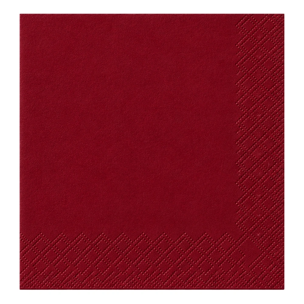 Tissue Serviette 1/4 Falz in bordeaux
