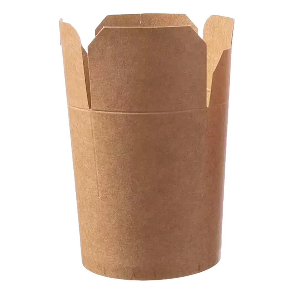 Döner-/Nudelboxen | Karton | 470ml | rund | braun