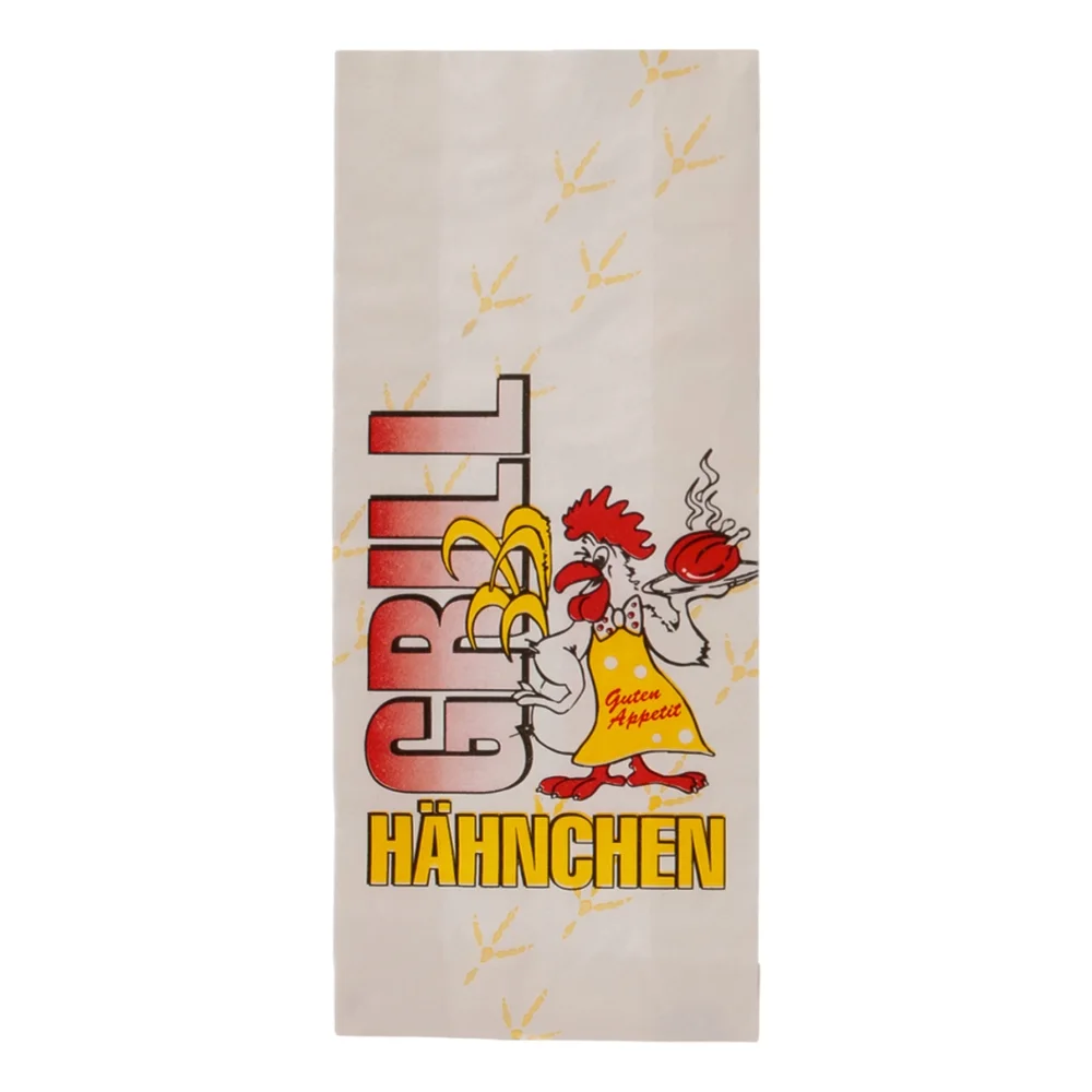 Hähnchenbeutel 'Gockel' | PE (Kunststoff) | 1/2 | weiß - vorne