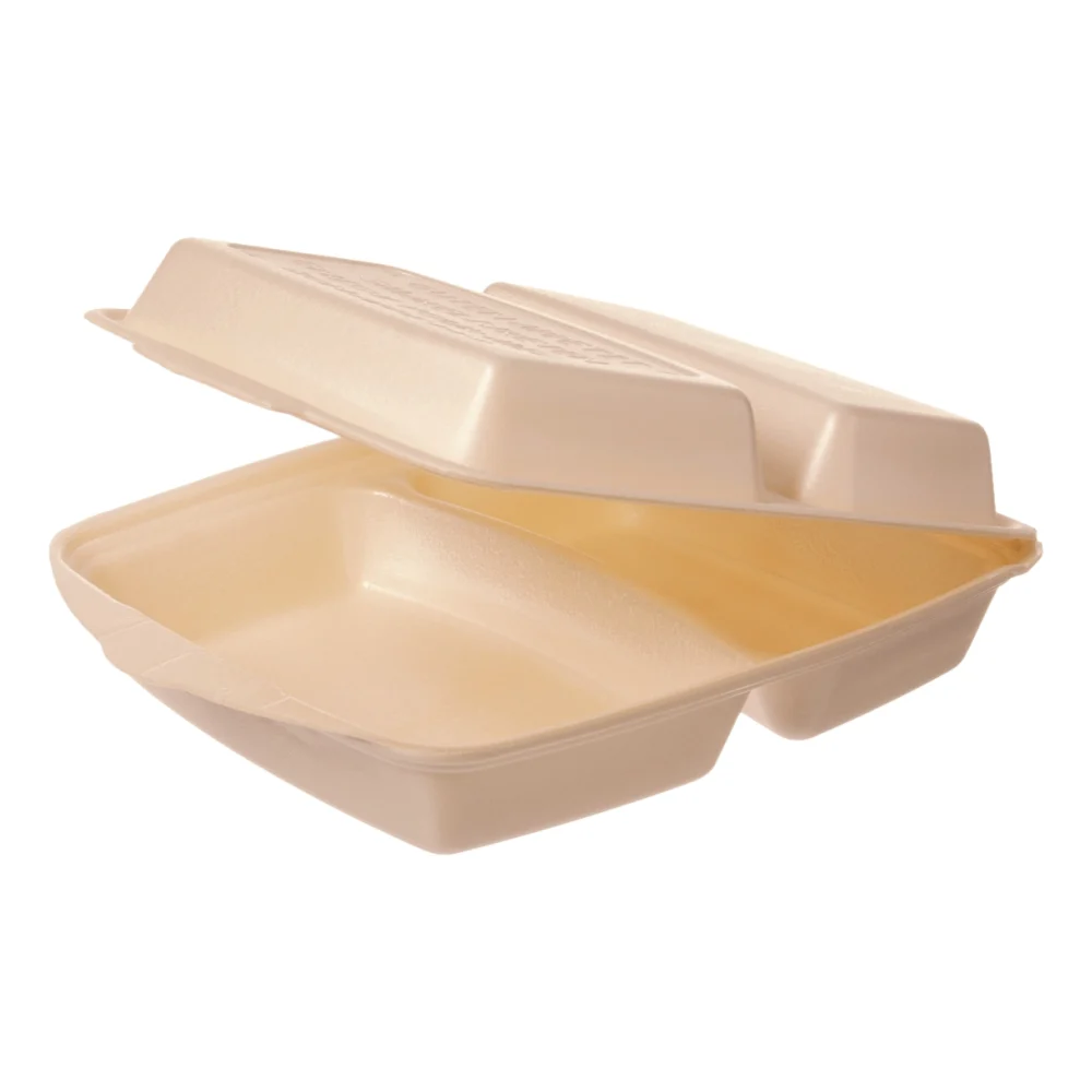 Dinnerboxen Groß | XPS | 2-geteilt | 280x220x75mm | creme