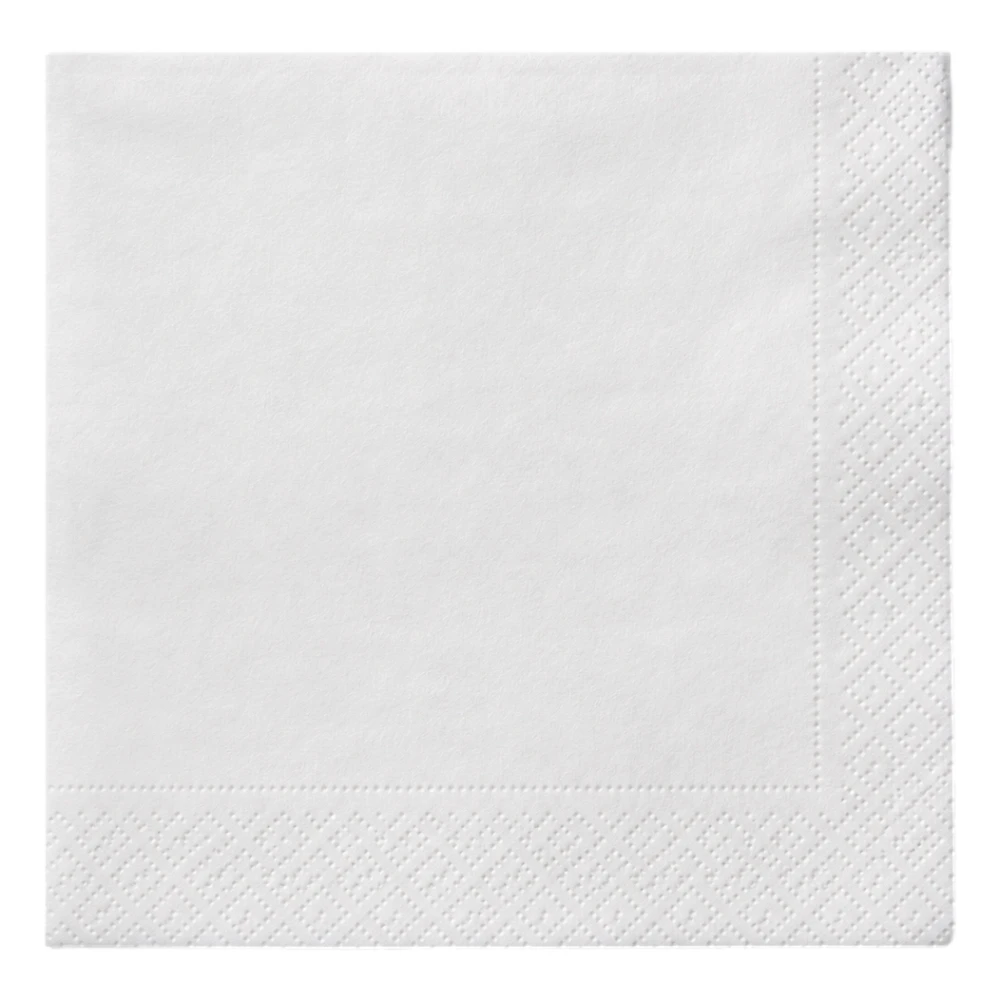 Tissue Serviette 1/8 Falz in weiß
