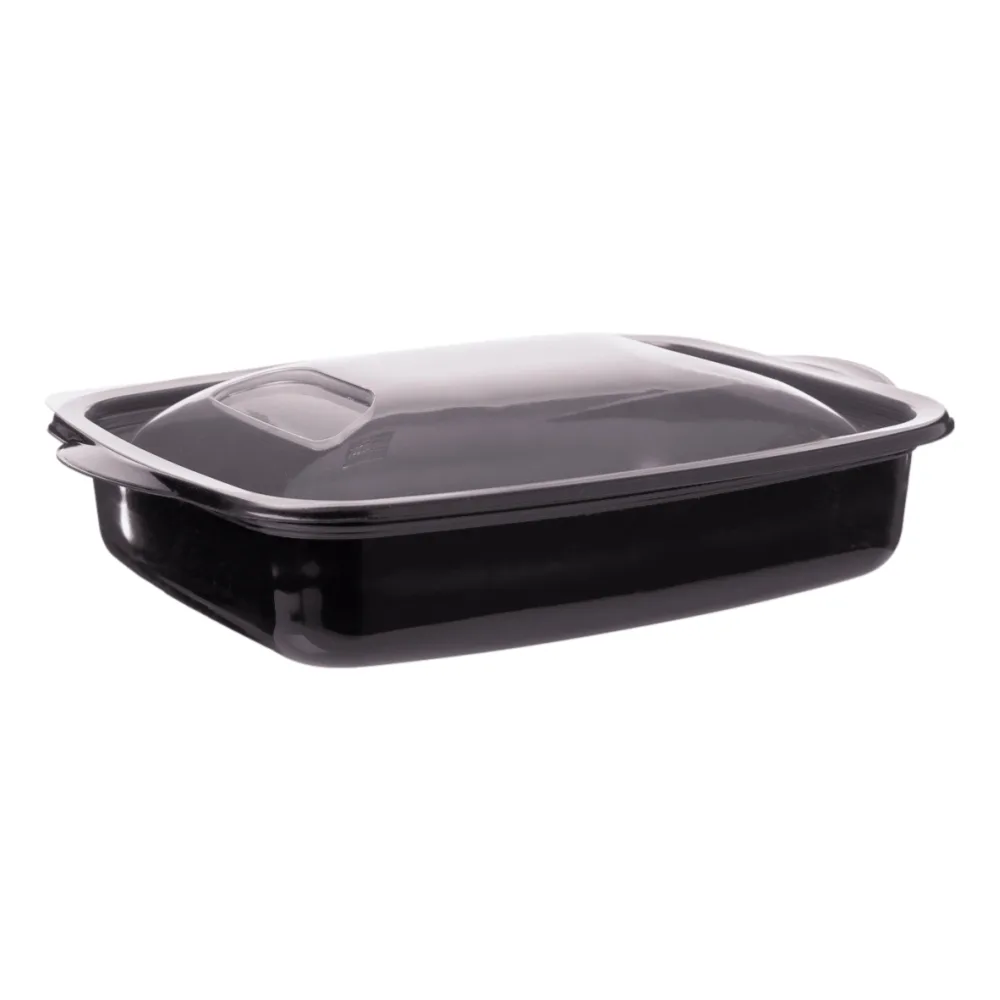 Menüschalen | PP | 25,3x18,5cm | schwarz | ungeteilt