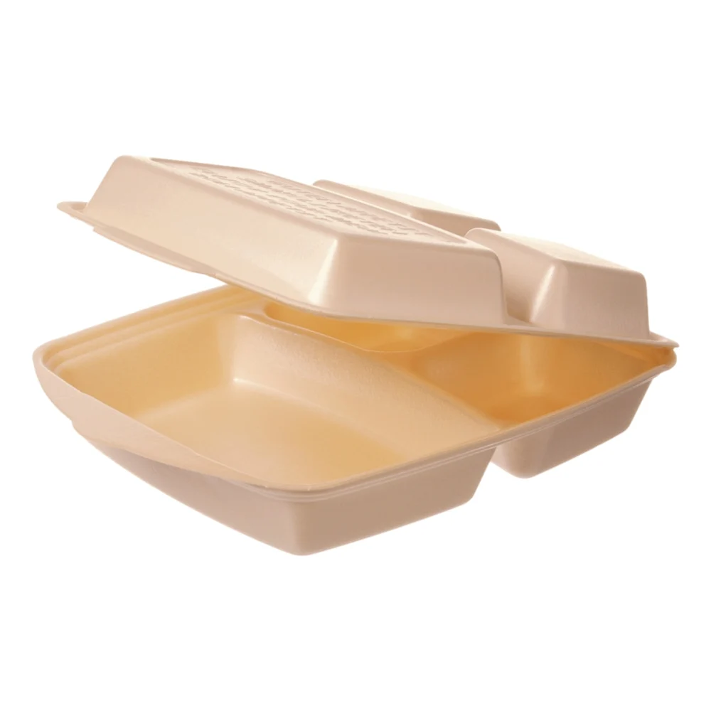 Dinnerboxen Groß | XPS | 3-geteilt | 280x220x75mm | creme